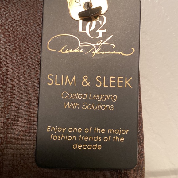 Brand New DG2 Brown Slim & Sleek Coated Leather Leggings…size XXS - Picture 5 of 6